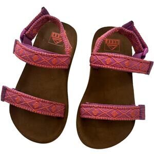 REEF Girls Little Ahi Convertible Pink Sandals 13/1